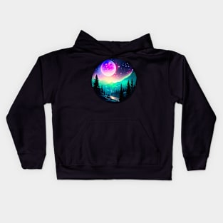 Northern Lights - Winter - Natural Beauty - Christmas Kids Hoodie